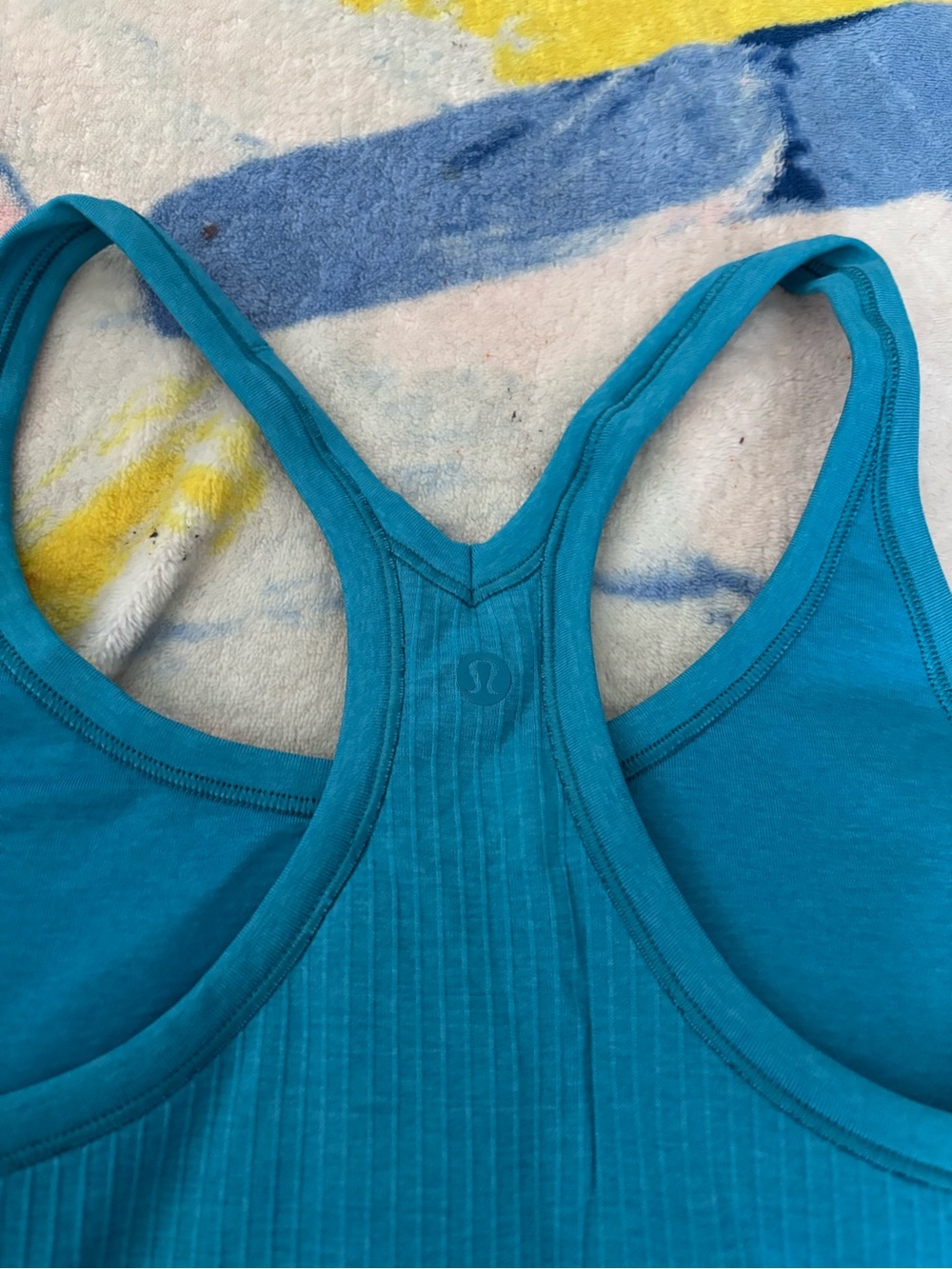 lululemon athletica Teal Ribbed Racerback Tank - Picture 3 of 3